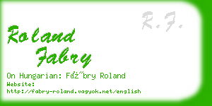 roland fabry business card